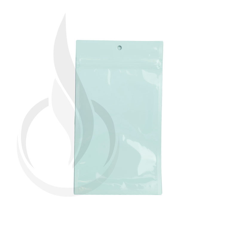 Hanging Zip Bag - Clear Front with White Back - 4" x 6.5"
